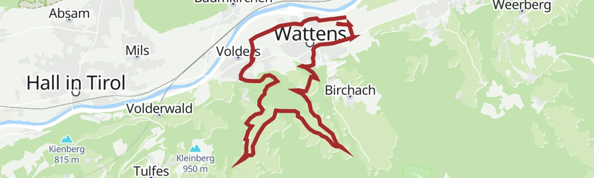 Route map: Kurzer Sprint am Volderberg